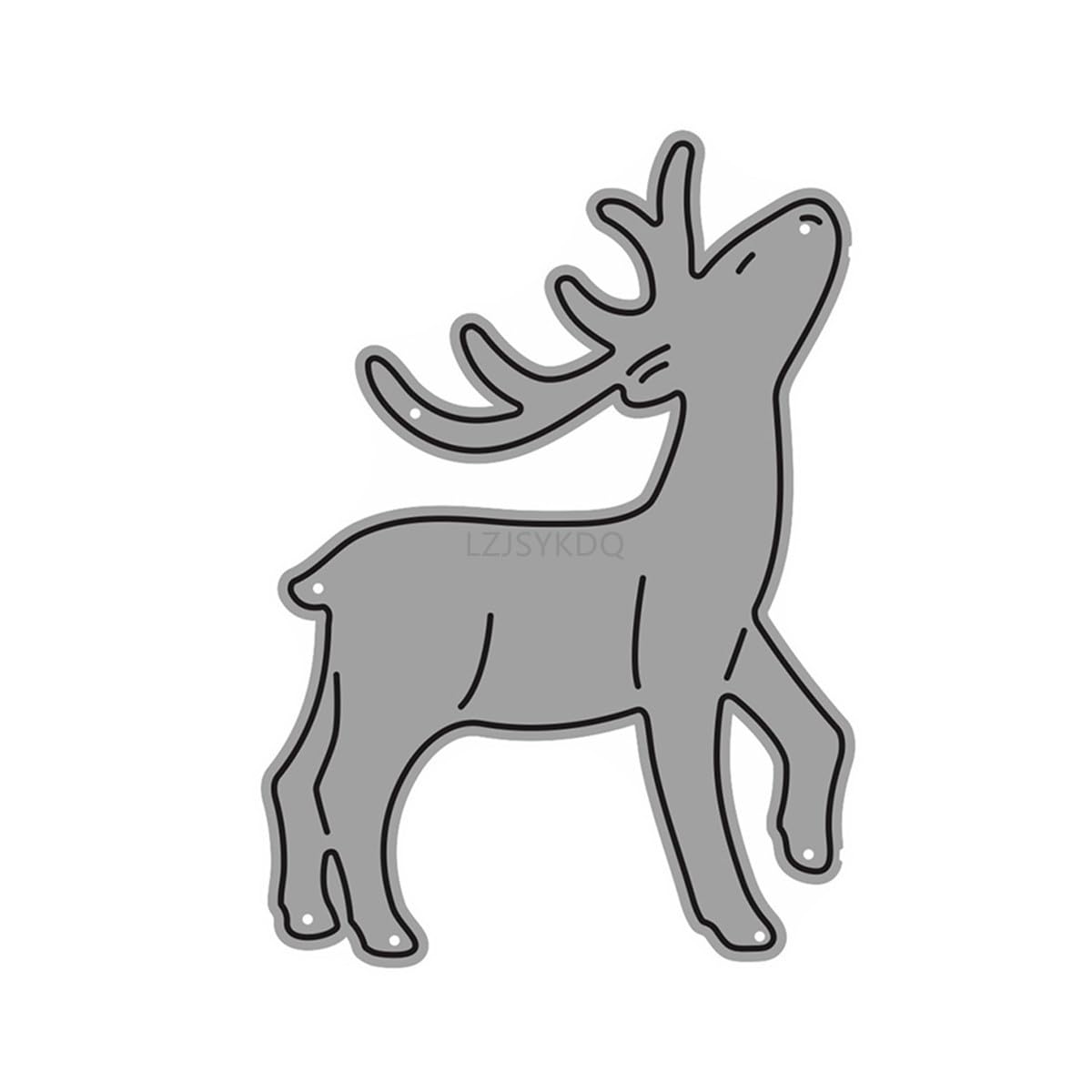 Reindeer Die Cuts for Card Making, Merry Christmas Metal Cutting Dies for Paper Scrapbooking, DIY Stencils for Album Party Wedding Festivals Decoration, KDQ194 — image 1