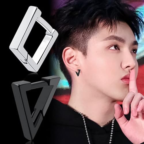Brincos de orelha unissex punk rock de aço inoxidável masculino feminino com piercing de orelha perf