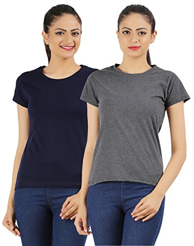 Image of Ap'pulse Women's Combo Regular Fit T Shirt (Pack Of 2)