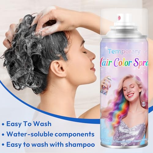 Grey Temporary Hair Color Spray - Tinte Temporal para Cabello 120ml miniatura 2