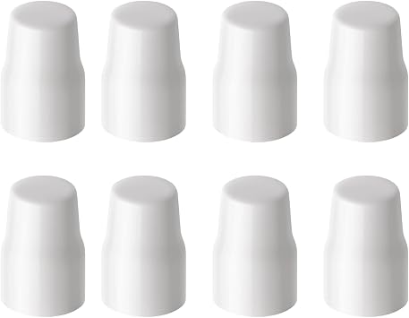 8PCS Radiator Caps White Lockshield Cap, Universal Radiator Valve Caps, White Push Fit Covers with O Rubber Ring, Replacement Valve Plumb for Car Van Truck