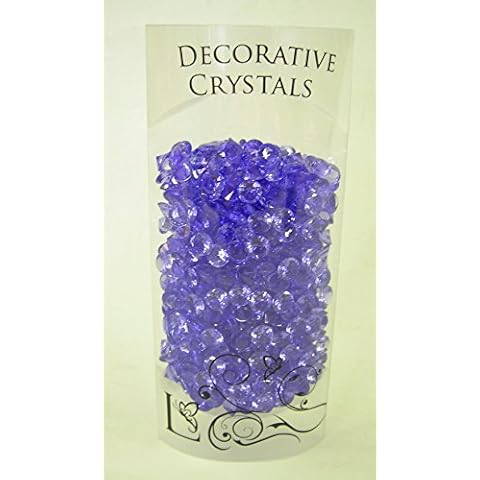 Lotus Imports Acrylic Decorative Diamond Crystals- Purple- 1cm Cover