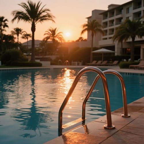 Baranda para piscina de acero inoxidable 155cm miniatura 5