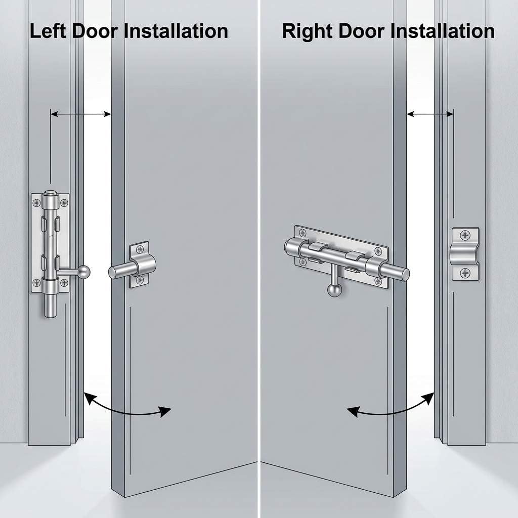 QWORK Sliding Bolt Gate Latch, 6.3" Heavy Duty 304 Stainless Steel Safety Barrel Bolt Door Latches with Padlock Hole and 8 Mounting Screws for Doors, Cabinets, Refrigerators