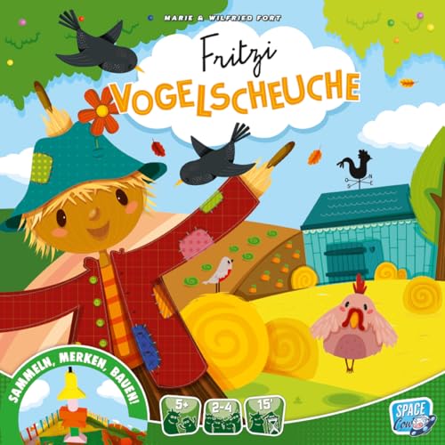 Asmodee, Fritzi Scarecrow, DE version, cooperative children's play for 2-4 players from 5 years old, promotes memory and fine motor skills with 15 minutes of play time per game - Image 2