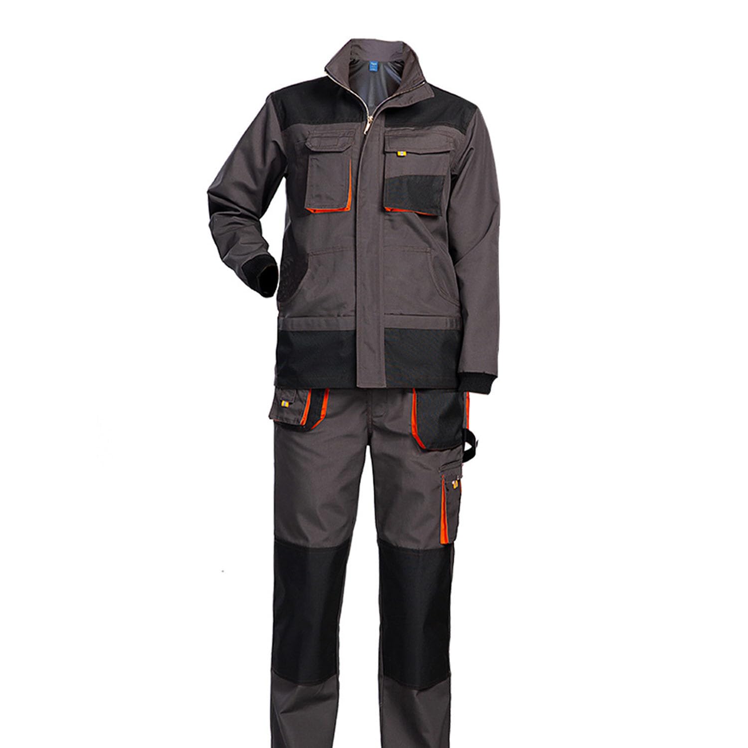 Mono de Trabajo Unisex Duradero para protección Laboral Traje de Mono de Manga Larga Chaqueta y pantalón con múltiples Bolsillos para talleres de Soldadura Ingeniería
