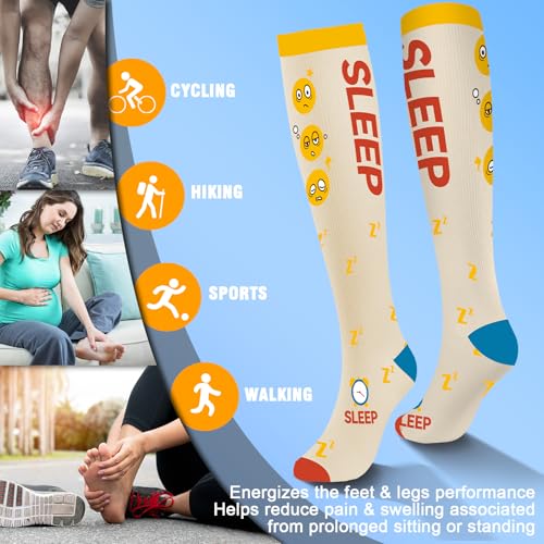 Image of bropite Compression Socks for Women &Men Circulation-Support Knee High Socks 20-30 mmhg-Best for Running,Medical,Nurse,Travel