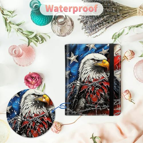 Image of Photo Album 4x6 120 Pockets Photos with Strong Elastic Band, Small Mini Albums Sheet Protector Folder for Photos, Album for Family Wedding Women Men Baby Vacation Gift, Flag Cool Eagle