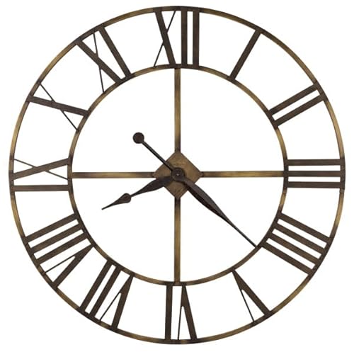 Howard Miller New Era Wall Clock II, 49 Inches Modern Style Wall Art Antique Brass Finished Visible Moving Gear Analog Display Battery Powered Quartz Movement Office Home & Room Decor