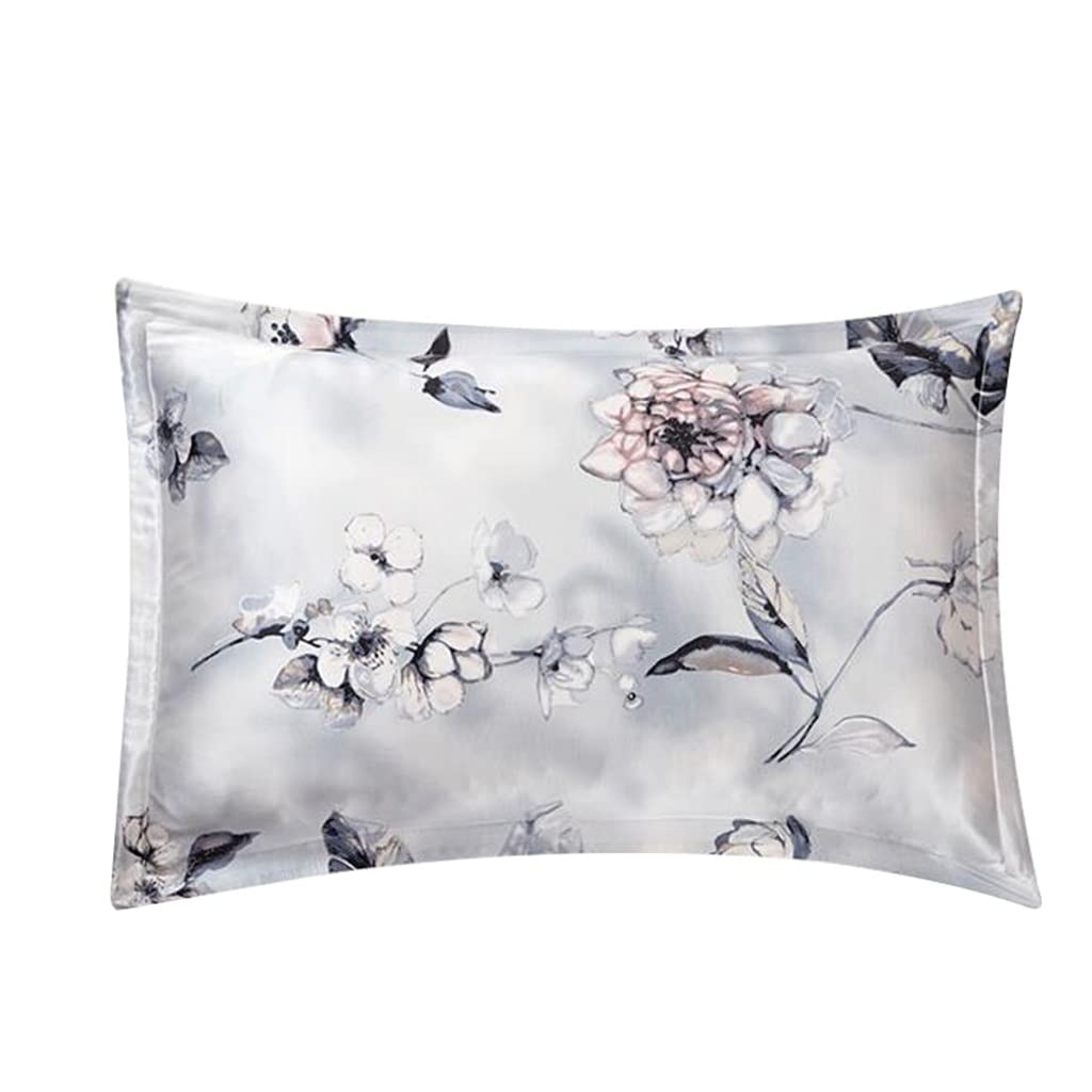 Taie d'oreiller en soie de mûrier motif chinois et paysage de pain