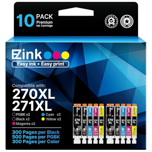 EZ INK Canon 270/271 XL Ink Cartridges for PIXMA MG