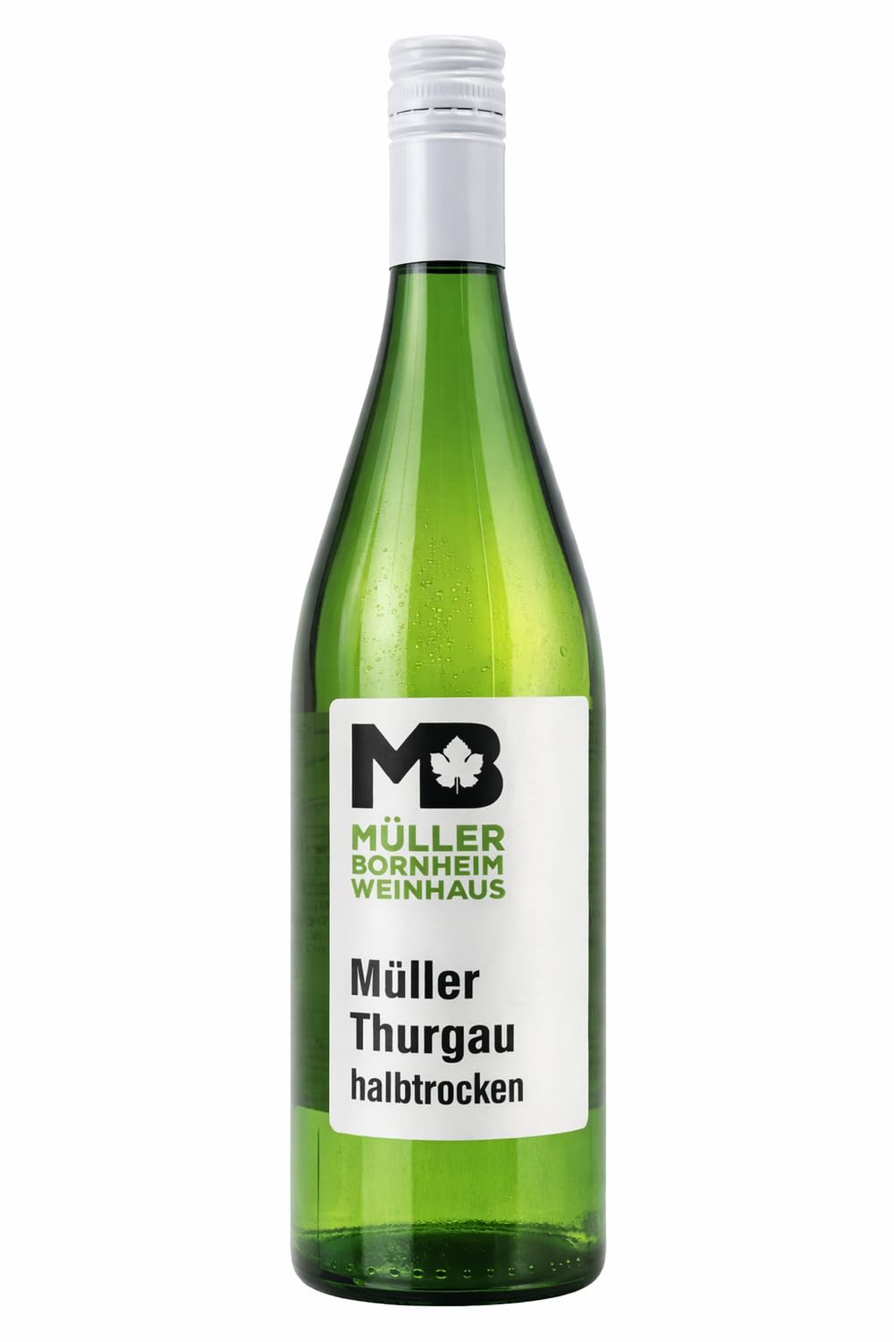 Weinhaus Müller Bornheim Müller-Thurgau Halbtrocken - 12x1L Weißwein Pfalz | Deutscher Qualitätswein direkt vom Winzer - ideal für Weinschorle oder Grillabende - fruchtig mit dezenter Restsüße