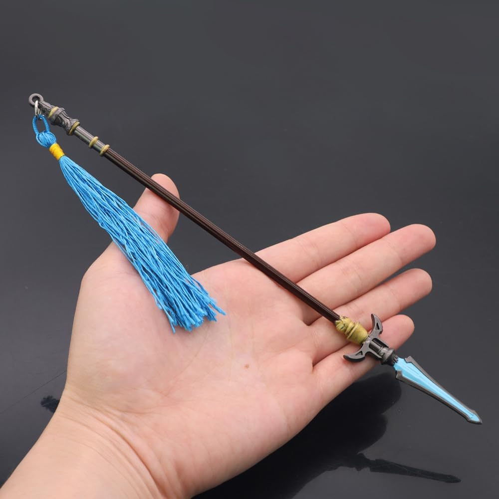 1/12 Scale 8.66'' China Halberd Spear Weapon Model for Zhao Yun 6'' Action Figure Custom