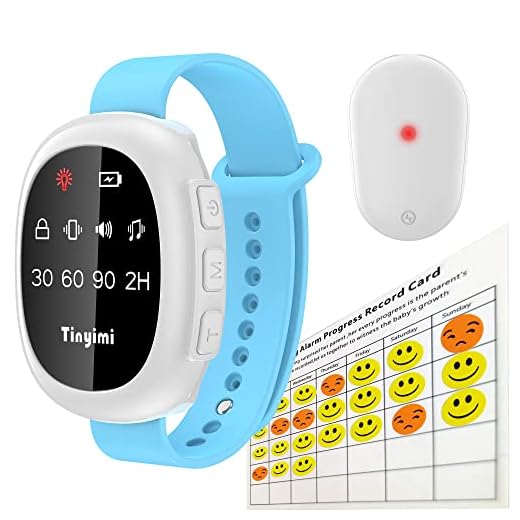 Tinyimi Wireless Bedwetting Alarm Potty Training Watch & Band with Sound & Vibration & Timer Setting for Baby Elder and Nannies Family Nursing Workers (Blue)
