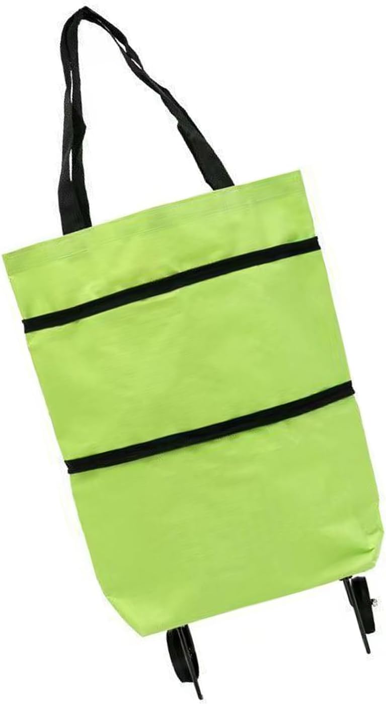 Portable Folding Trolley Water Bag with Spacious Interior for Grocery Travel Home Ergonomic Handle Rolling Cart Foldable Design Storage for Outdoor Market Luggage