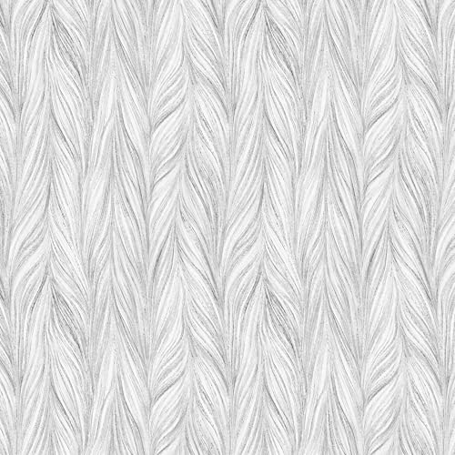 AMIGO Carta da Parati Grigia con Elegante Motivo Floreale, Autoadesiva in Vinile Resistente per Bagno - Facile Applicazione, Design Moderno - 44x500 cm