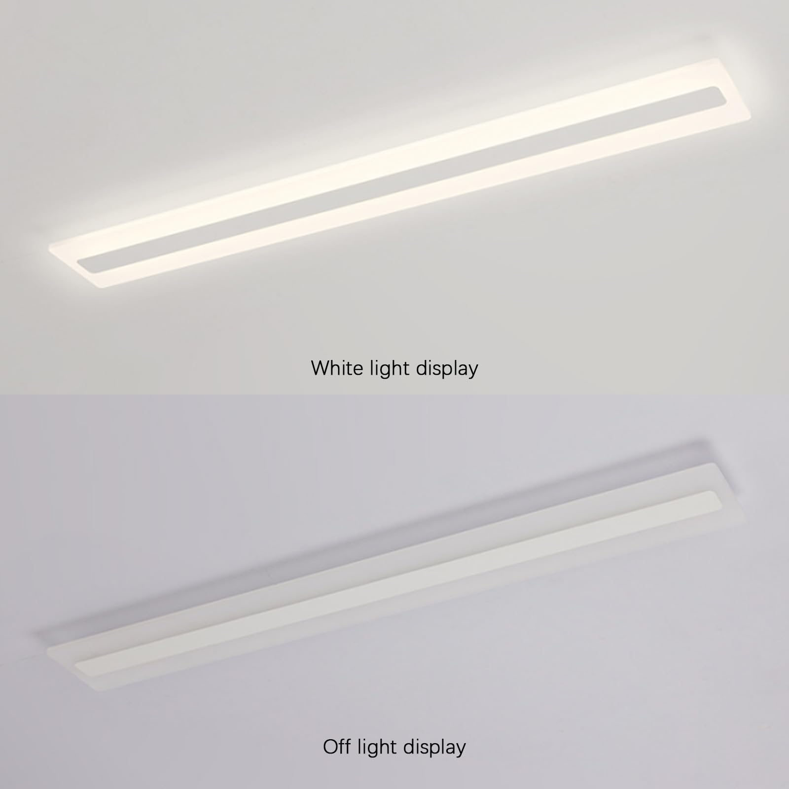 LED Lange Deckenleuchte mit Bewegungsmelder Deckenlampe 3 Farbtemperatur Beleuchtung Deckenbeleuchtung 3000K/4000K/6000K Innen Deckenleuchte Wohnzimmer Treppenhaus (Weiß Neutrales Licht,40cm)