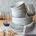 over&back Coupe Dinner Bowl Set - Stoneware Dishes - Comes with 4 Dinner Bowls - Easy-to-Stack All-Occasion Place Settings - 8.5