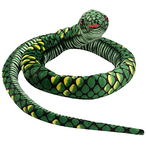 Plush Giant Snake Realistic Stuffed Animal Red Eyes Toy Gifts For Boys And Girls 110 Inches #TOP3