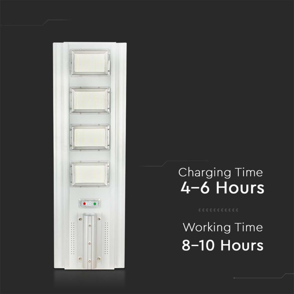 V-TAC Armatura Stradale LED SMD 50W con Pannello Solare Da 400W Colore Bianco 4000K IP65