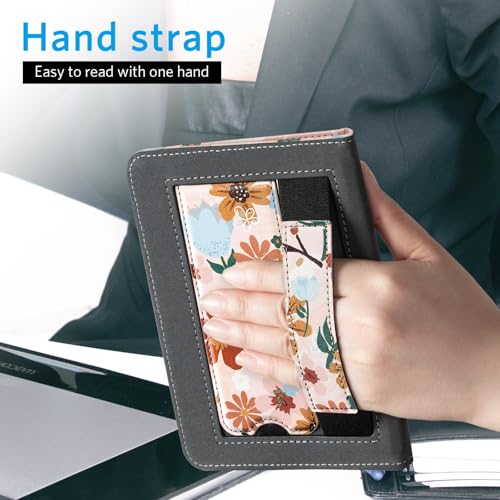 Image of CoBak Case for 6 inch E-Reader - PU Leather Smart Cover with Auto Sleep /Wake & Hand Strap, not Compatible with Kobo Clara,Jasmine