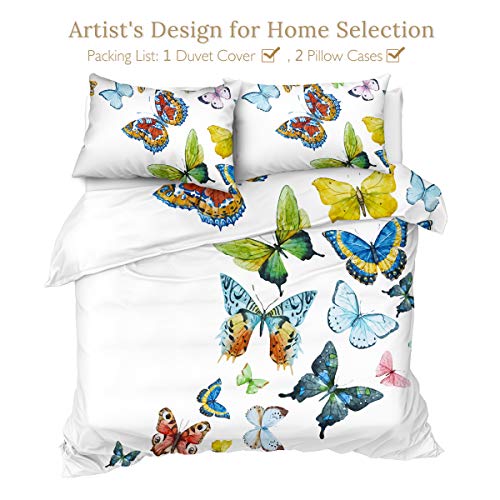 Sleepwish Butterfly Bedding Flying Dreams 3 Pieces Super Soft Butterfly Collection Duvet Cover Set (King) #TOP1