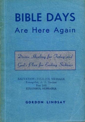 Bible Days are Here Again B000VDYS22 Book Cover