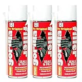 FERRIS | The Original Gorilla Filler [3 x 500ml] Weatherproof Expanding Foam Filler | Securely Seals & Fills, Squeezes into Gaps | Suitable for Filling, Sealing Gaps & Cavities