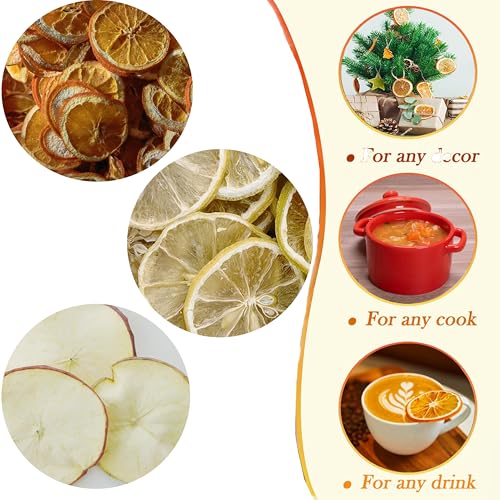 Christmas Potpourri Bowl Filler,Natural Fruit Potpourri with Dried Orange Slices, Dried Apple Slices,Dried Lemon Slices,Bulk Dried Fruit Tea,Home Decoration, Thanksgiving, Christmas Party Decoration by JXTSDZ - Image 4