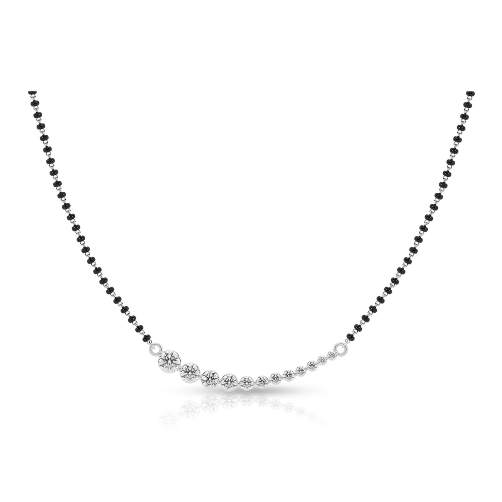 anayra fine silver jewellery Women Sterling Silver Beaded Mangalsutra | 925-picture-28