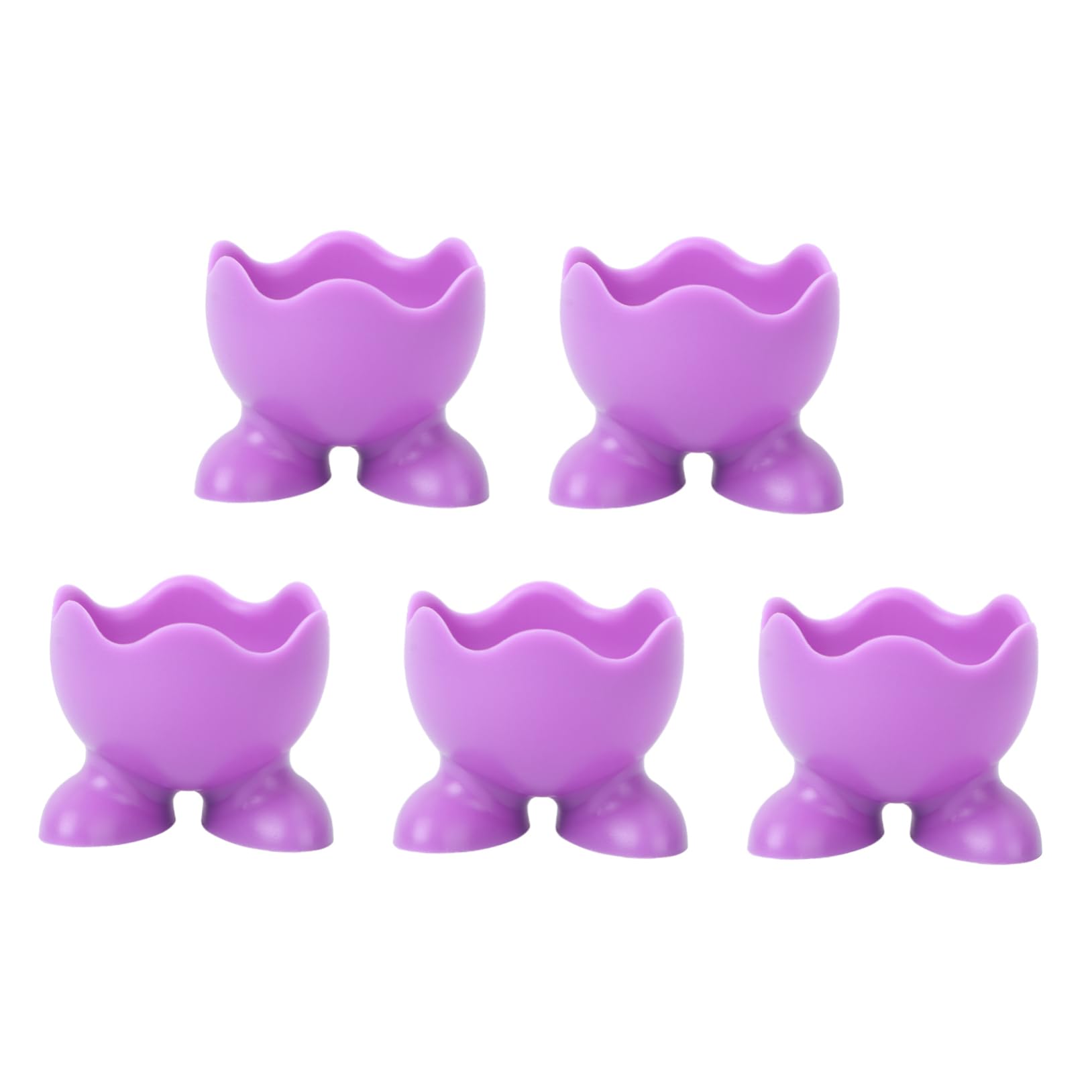 BIUDECO 5pcs Egg Holder Cup Searving Egg Cup Poached Egg Cooker Egg Container for Refrigerator Boiled Egg Cups Funny Egg Cups Searving Egg Stand Egg Cups for Soft Boiled Eggs Egg Tray