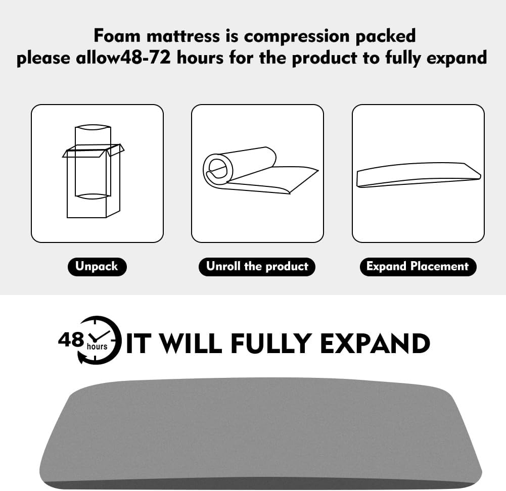 Sagging Mattress Support Board - 50D High-Density Foam, Curved Design for Targeted Support, 47"x25"x2" Under Mattress Helper to Fix Sag & Improve Sleep (Grey)