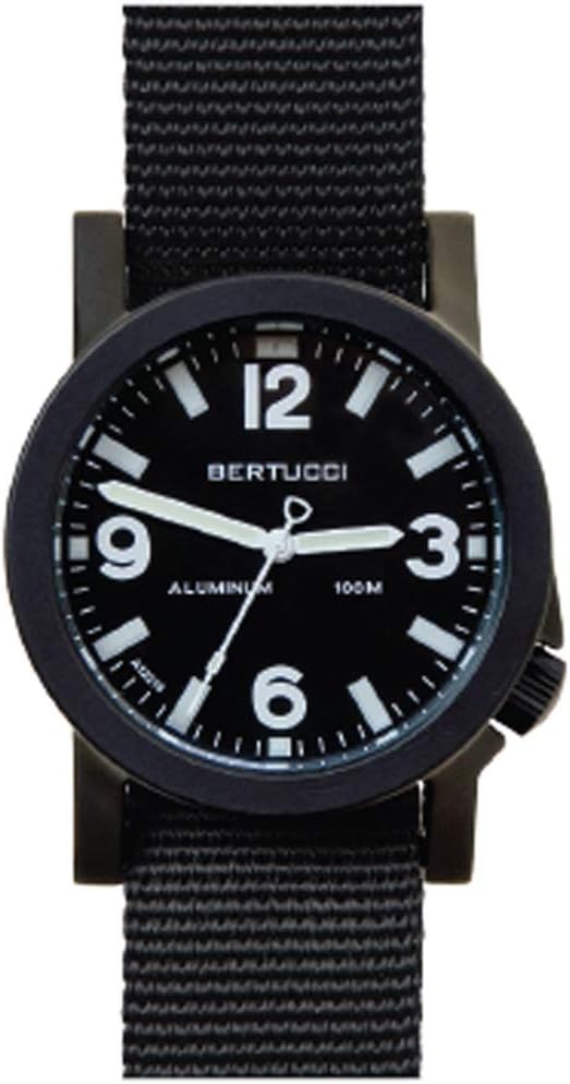 Bertucci Men's A-6A Experior - Black Dial, Black Case, Nylon Band