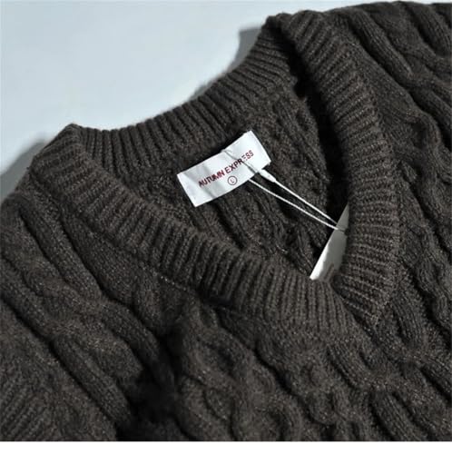 Men Vintage Twisted Textured V-Neck Sweaters Vest Sleeveless Solid Casual Warm Waistcoat2