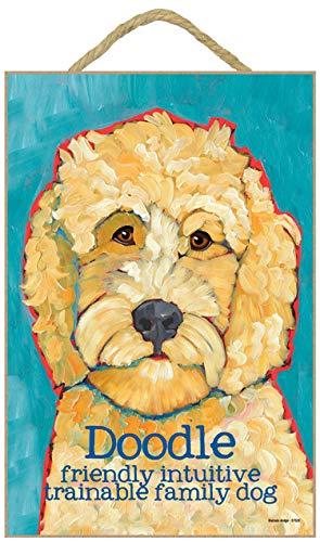 SJT ENTERPRISES, INC.Labradoodle 7" x 10.5" Wood Plaque Featuring The Artwork of Ursula Dodge (SJT57528)