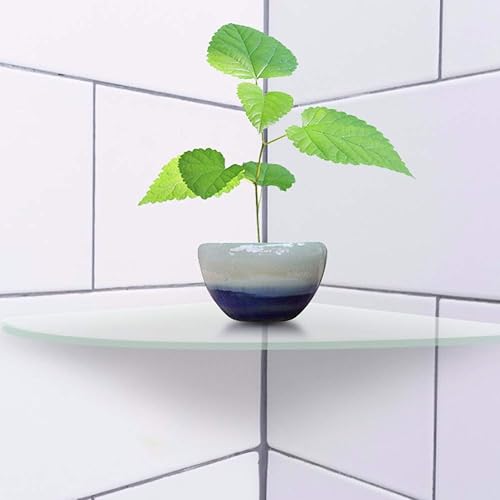 Miniatura 5 de Estante flotante de esquina para almacenamiento de pared, estante de almacenamiento de 2 niveles para el baño, dormitorio, sala de estar