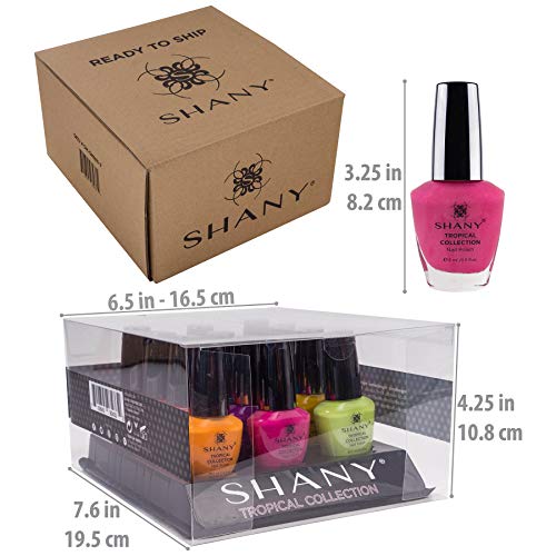 Shany Tropical Collection Nail Polish Set - 12 Island-Inspired Shades With Gorgeous Semi-Glossy And Shimmer Finishes In Bright And Neon Colors #TOP3