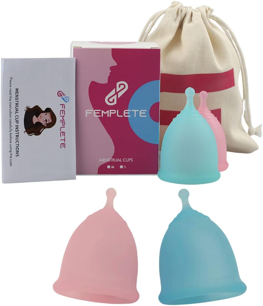 Femplete Menstrual Cups Period Kit for Teen girls Set of 2 Small