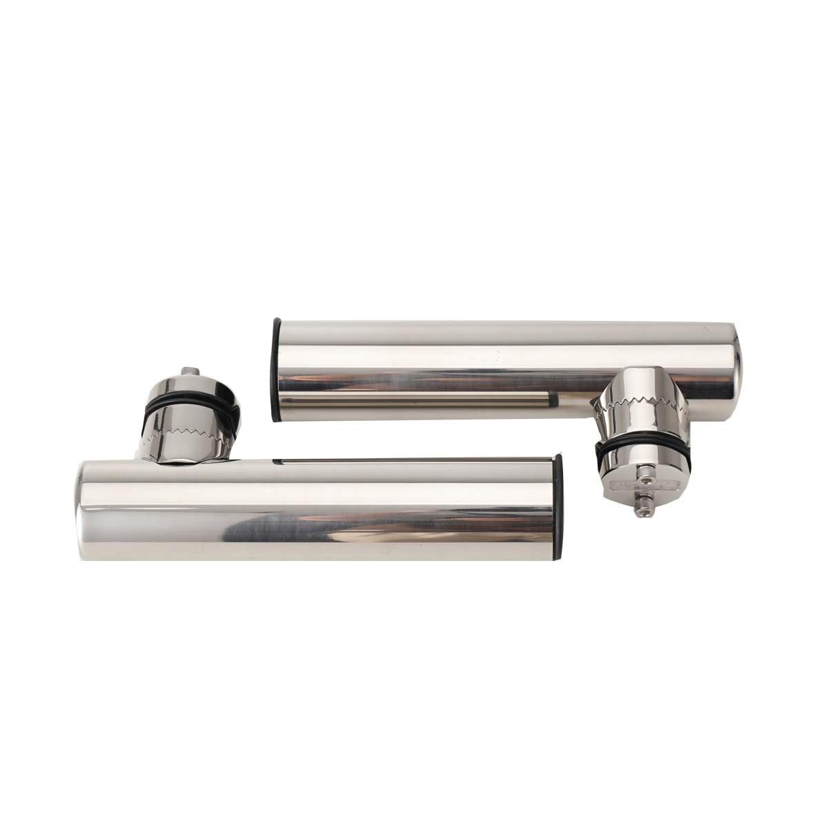 2 Stück Edelstahl 360 Grad Rotierbar Rutenhalter Reling Rutenhalterung Klemme Fasten Angeln Angelhalter Angelhalterung Bootsrutenhalter Boote Yachten Fischerboot Für 19-25mm Reling