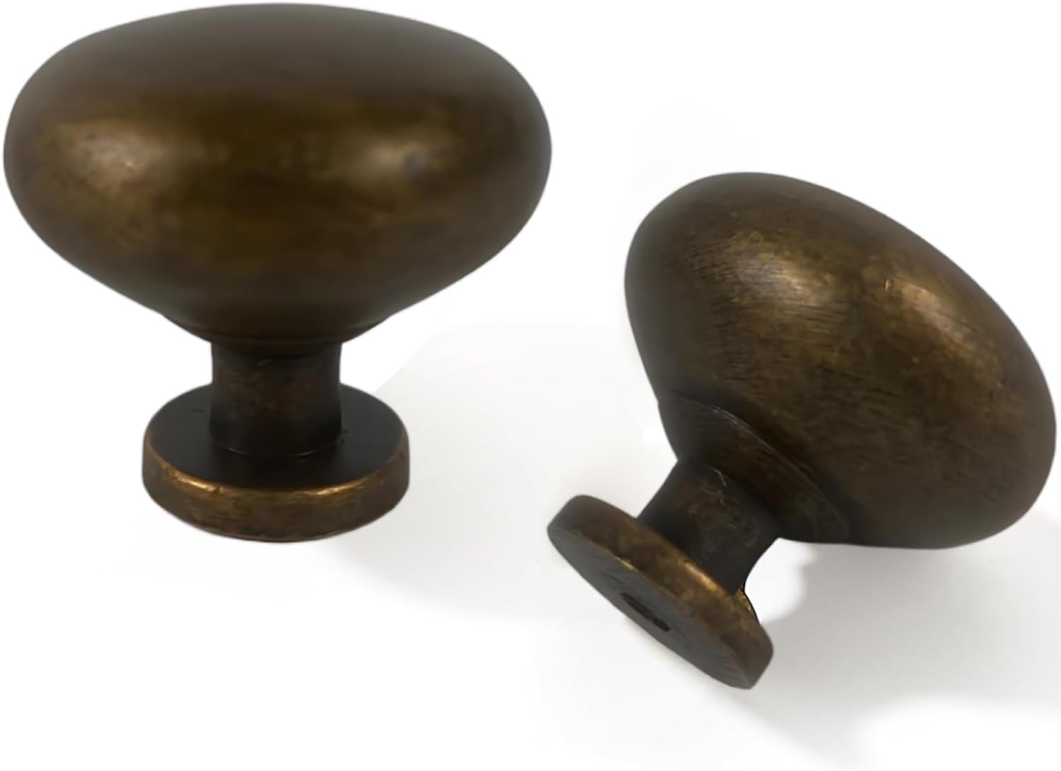 Coraltree 10-Pack Vintage Brass Cabinet Knobs - Single Hole Zinc Alloy Drawer Pulls with Screws for Dresser, Vanity, Cupboard - 1-1/8 Inch Square - Brushed Copper Finish