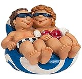 Abmessungen 7 x 9 cm Deko Figur Polyresin Strandurlauber auf