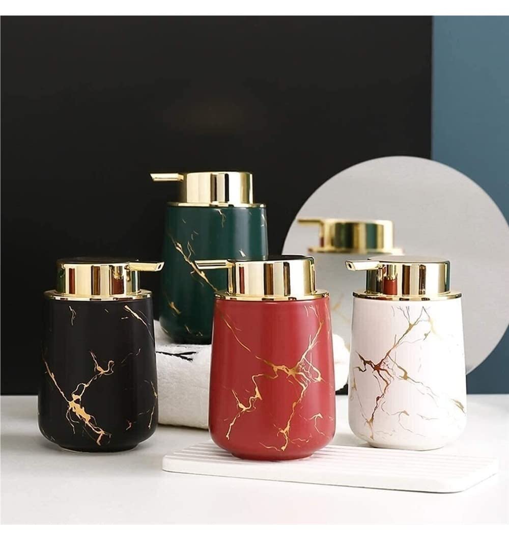 Dispenser Sapone Erogatore Sapone Dispenser Di Sapone Per Lozione In Ceramica, Cucina Moderna Per Bagno Con Dispenser Di Sapone Liquido Ricaricabile Dosatore Sapone Dispenser di Sapone ( Color : Black