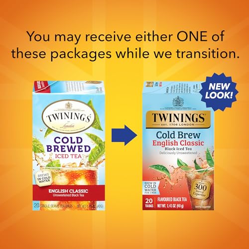 Image of Twinings English Classic Cold Brew Tea Bags, 20 Count (Pack of 2)
