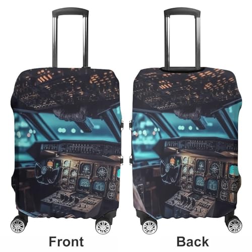 Airplane Luggage Cover, Washable Elastic Suitcase Cover Protector Fit 18-32 Inch Luggage3