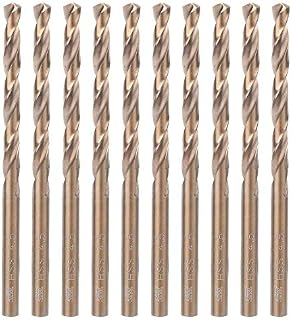 10pcs High Speed Steel HSS Twist Drill Bits 4mm /4.5mm/5.0mm/5.5mm Drilling Tool for Stainless Steel Iron Plate Wood Plastic Aluminum(5.5mm)
