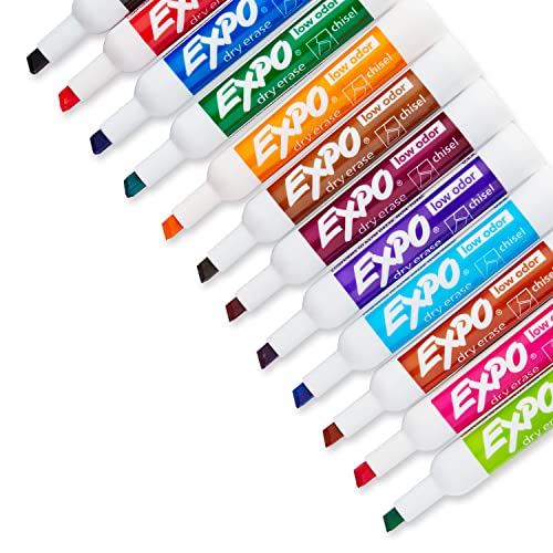 Expo Low Odor Dry Erase Markers, Chisel Tip, Assorted Colors, 16 Pack #TOP5