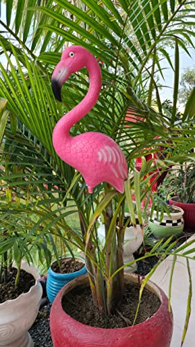 Image of RVS Stylish Garden Plastic Flamingo Garden Stake /Stick for Home, Garden, Planter, Balcony Decor Decoration Item (Pink | 11 * 5 Inch)