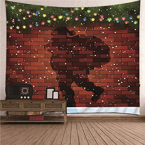 Toile imprimé mode Père Noël rouge en tenture murale - 3