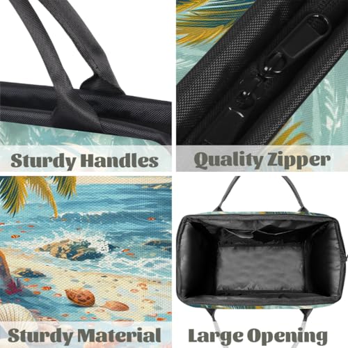 Travel Duffel Bag for Women, Summer Beach Starfish Shell Weekender Overnight Bag Carry on Beach Swim Bags Dance Bag Airlines Approved Personal Item Travel Bag for Yoga, Sports, Hospital4