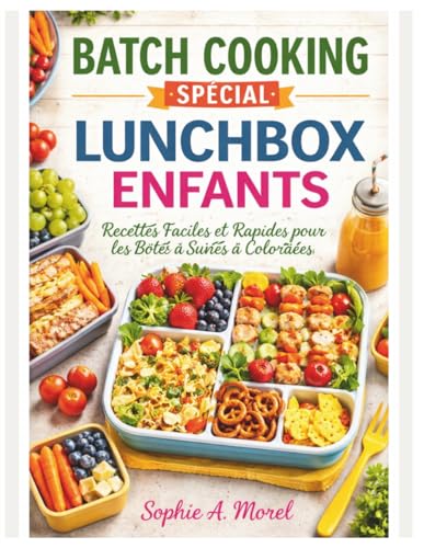 Batch Cooking Spécial Lunchbox Enfants: Recettes Faciles et Rapides pour des Boîtes à Lunch Saines et Colorées.